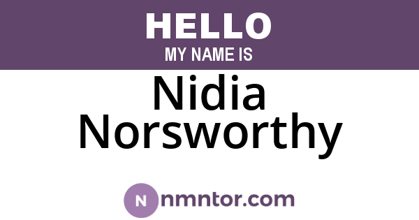 Nidia Norsworthy