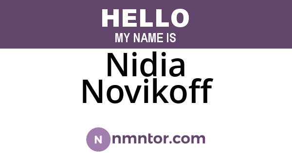 Nidia Novikoff