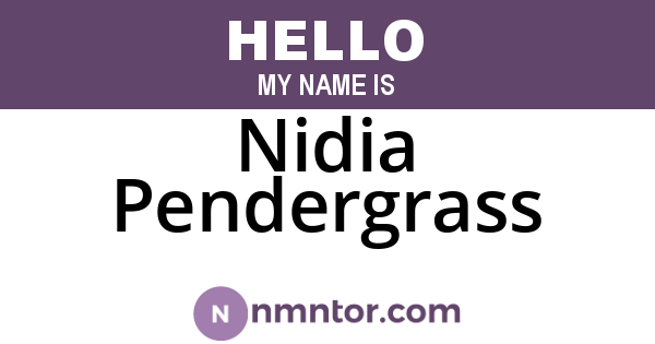 Nidia Pendergrass