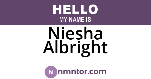 Niesha Albright