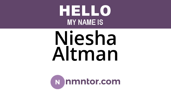 Niesha Altman
