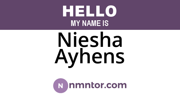 Niesha Ayhens