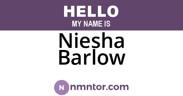 Niesha Barlow
