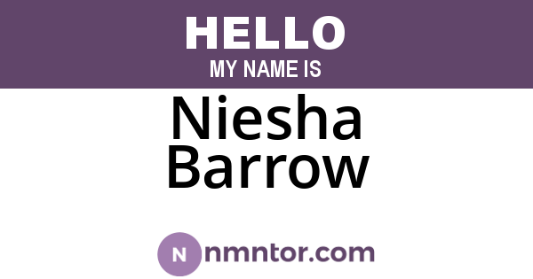 Niesha Barrow