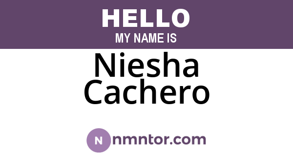 Niesha Cachero