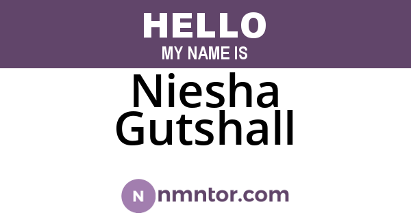 Niesha Gutshall