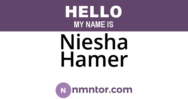Niesha Hamer