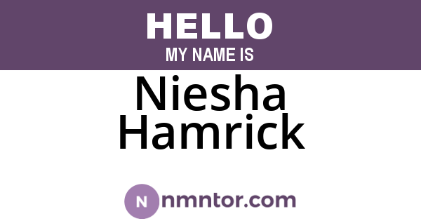 Niesha Hamrick