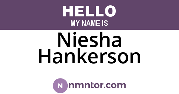 Niesha Hankerson