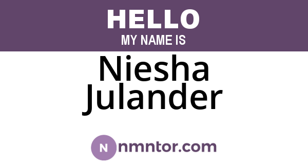 Niesha Julander