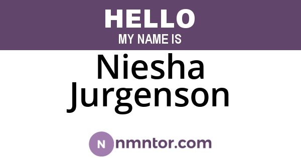 Niesha Jurgenson