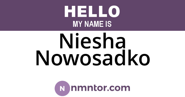 Niesha Nowosadko