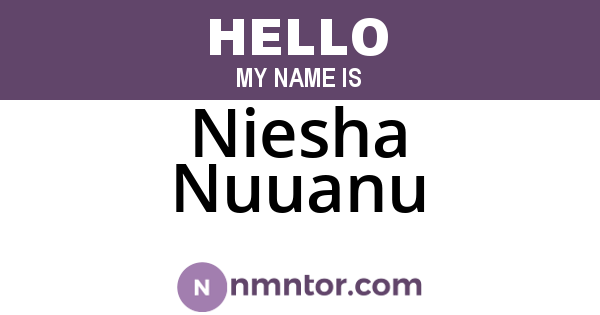 Niesha Nuuanu