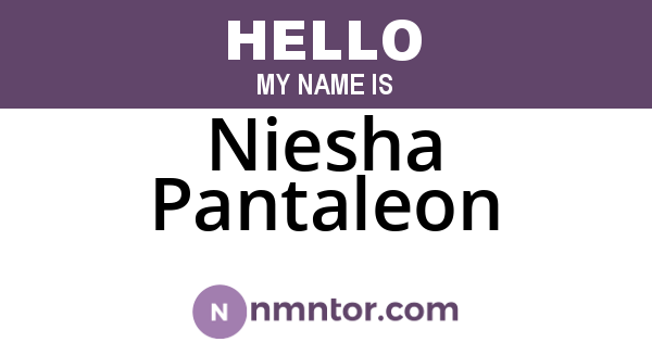 Niesha Pantaleon