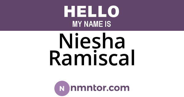 Niesha Ramiscal