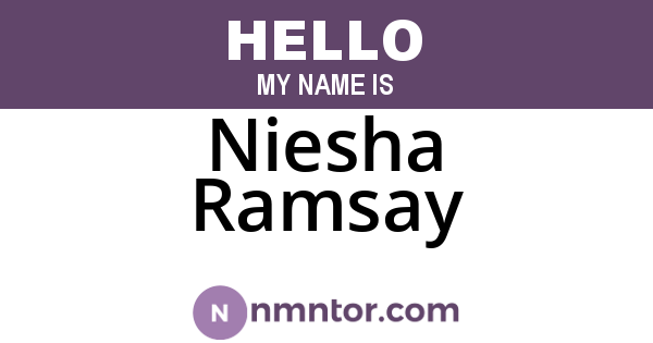 Niesha Ramsay