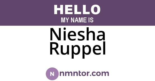 Niesha Ruppel