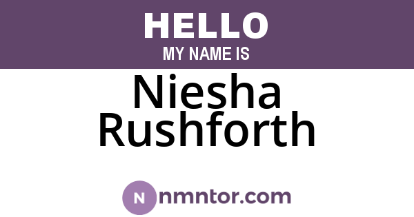 Niesha Rushforth