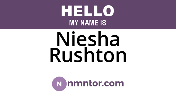 Niesha Rushton