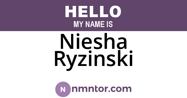 Niesha Ryzinski