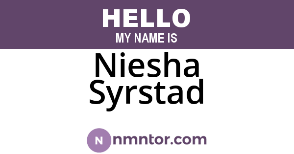 Niesha Syrstad