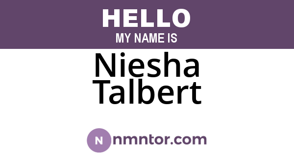Niesha Talbert