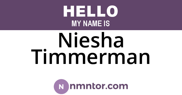 Niesha Timmerman
