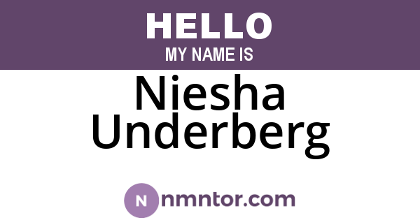 Niesha Underberg