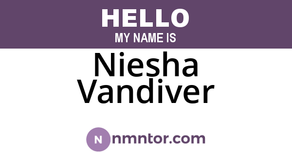 Niesha Vandiver