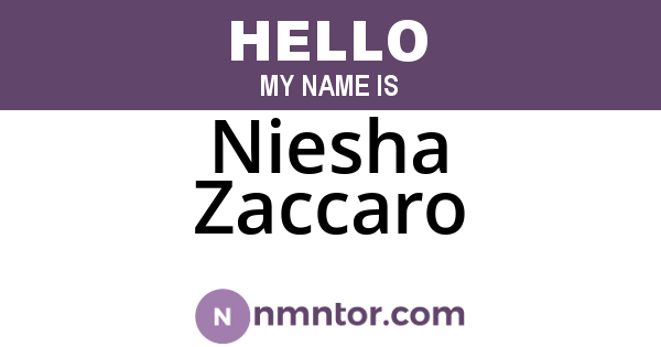 Niesha Zaccaro