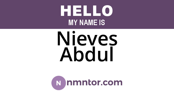 Nieves Abdul