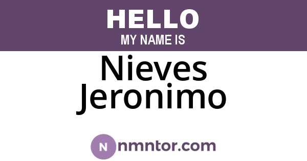 Nieves Jeronimo