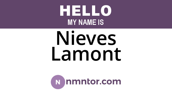 Nieves Lamont