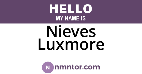 Nieves Luxmore
