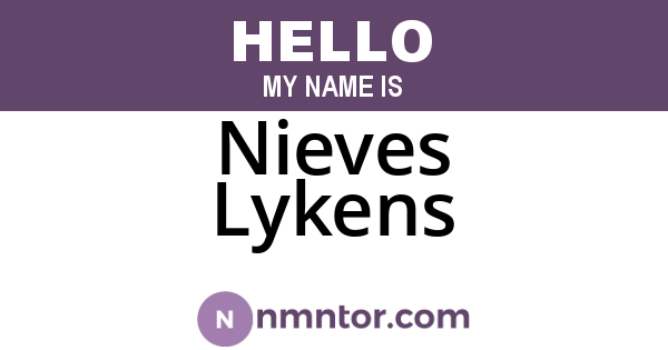 Nieves Lykens