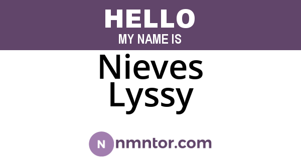 Nieves Lyssy