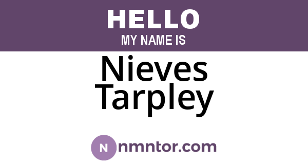 Nieves Tarpley