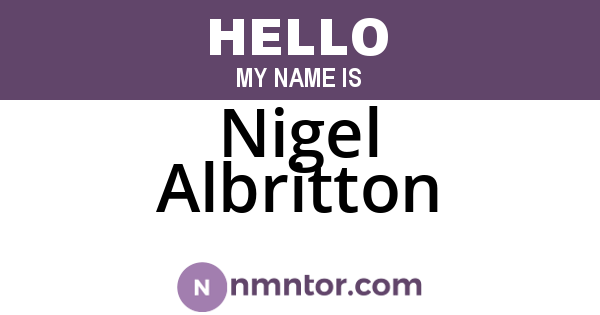 Nigel Albritton