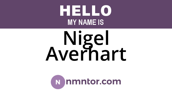 Nigel Averhart