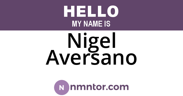 Nigel Aversano
