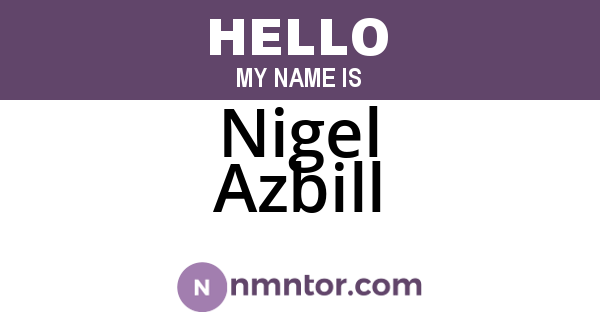 Nigel Azbill