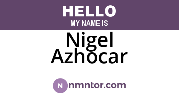 Nigel Azhocar