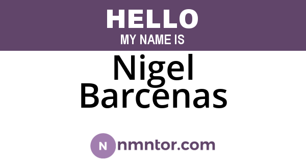 Nigel Barcenas