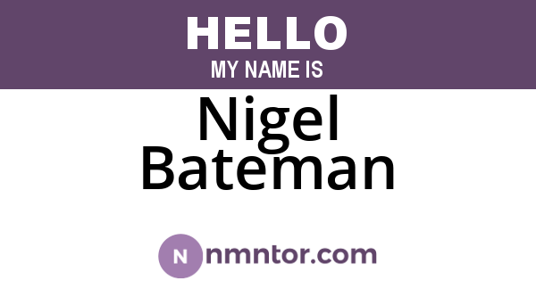 Nigel Bateman