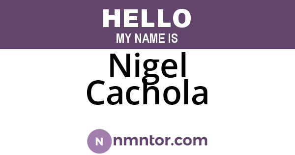 Nigel Cachola