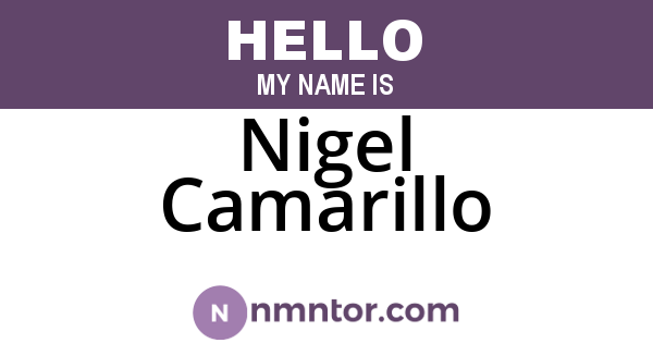 Nigel Camarillo