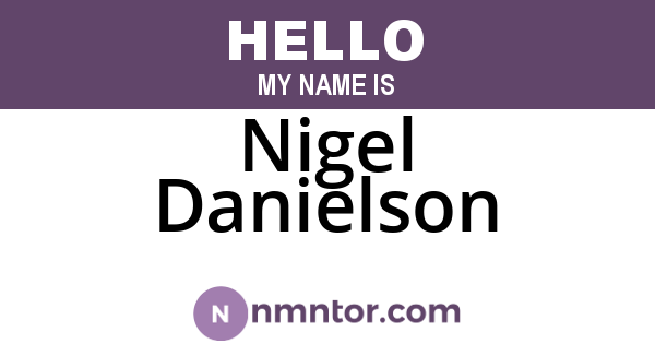 Nigel Danielson