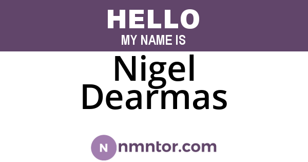 Nigel Dearmas