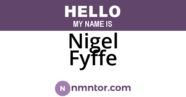 Nigel Fyffe