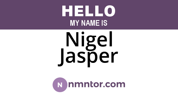 Nigel Jasper